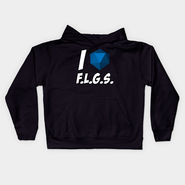 I Heart FLGS (Blue) Kids Hoodie by High Voltage